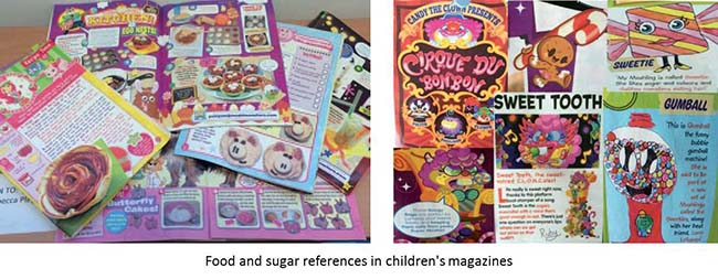 Food and sugar references in childrens magazines