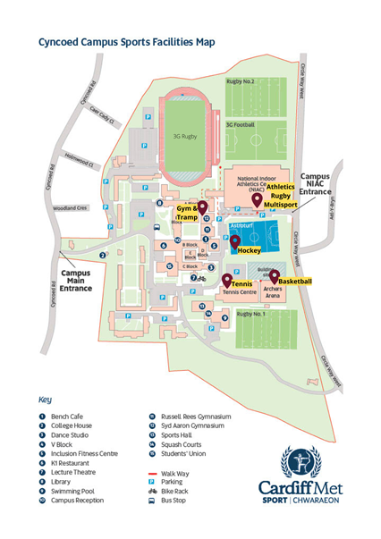 Map of Cyncoed Campus.png