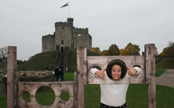​Erasmus student, Fulya Ünalan, at Cardiff Castle.