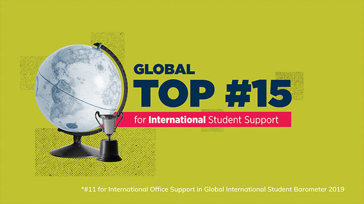 Global Top 15 University for International Student Support