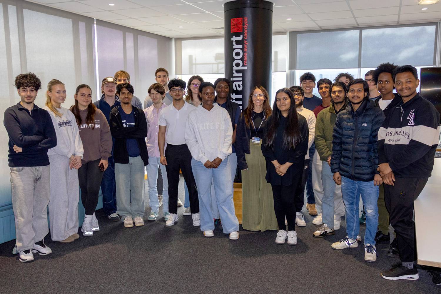 Aviation Management Students at Cardiff Airport