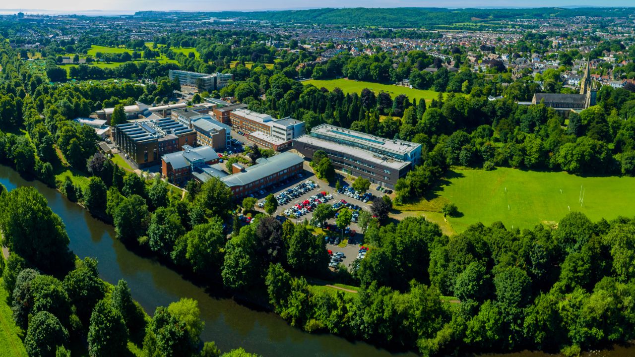 Aerial view of Cardiff Met Llandaff Campus